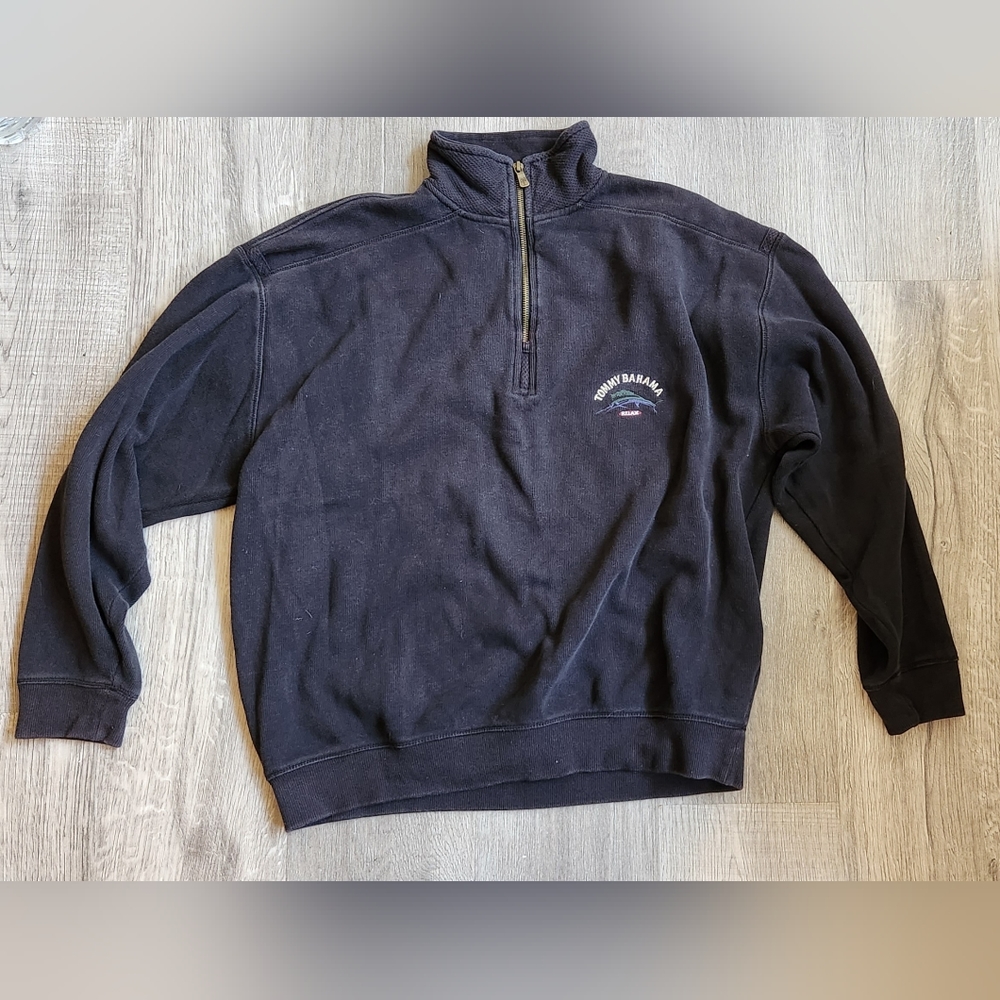 Black Tommy Bahama Relax Heavyweight Pullover Sweater